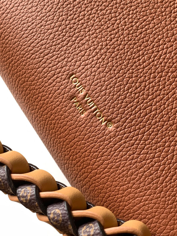 LV Side Trunk Bag 23.5cm Brown in Cowhide 287099