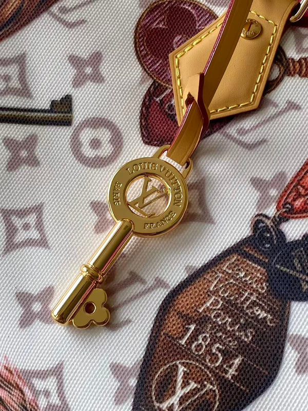 LV Speedy Soft 30 Bag White in Monogram coated Canvas 287011