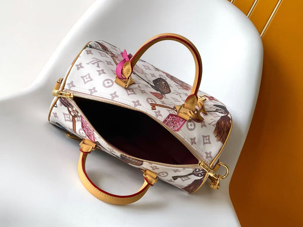 LV Speedy Soft 30 Bag White in Monogram coated Canvas 287011