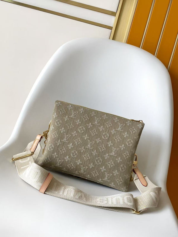 LV Coussin Bag 26 Greige in Cotton Denim 287007