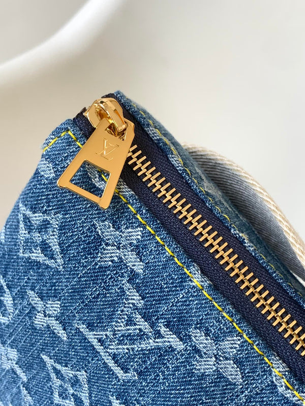 LV Coussin Bag 26 Blue in Cotton Denim 287005