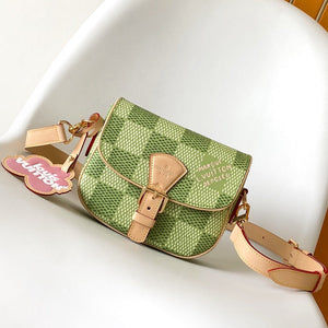 LV Montsouris Bag 20cm Green in Monogram Macassar coated canvas 286942