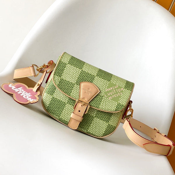 LV Montsouris Bag 20cm Green in Monogram Macassar coated canvas 286942