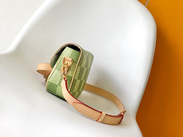 LV Montsouris Bag 20cm Green in Monogram Macassar coated canvas 286942