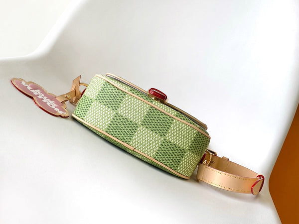 LV Montsouris Bag 20cm Green in Monogram Macassar coated canvas 286942