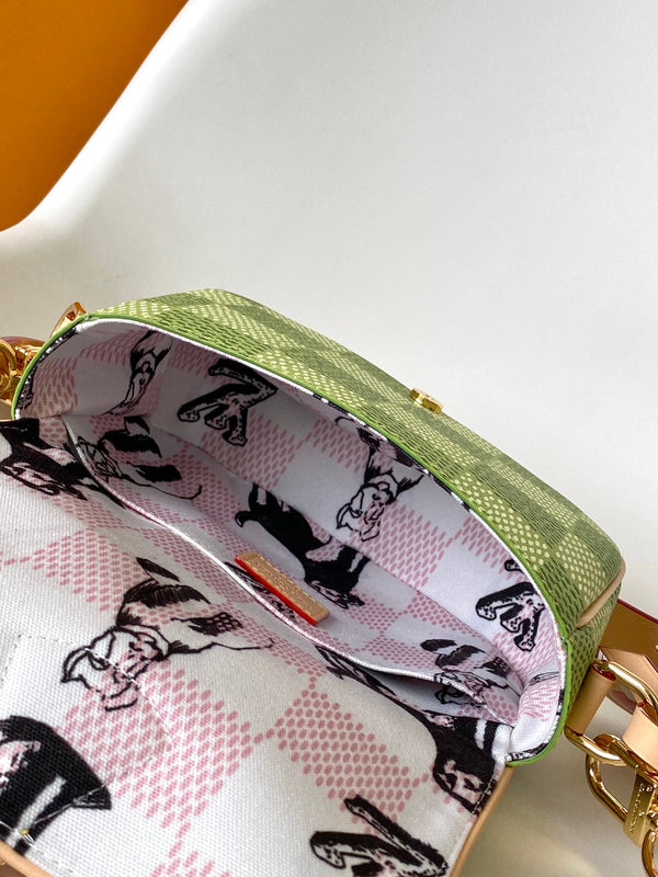 LV Montsouris Bag 20cm Green in Monogram Macassar coated canvas 286942