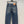 Loew Retro Washed Denim Cropped Blue Jeans in Cotton