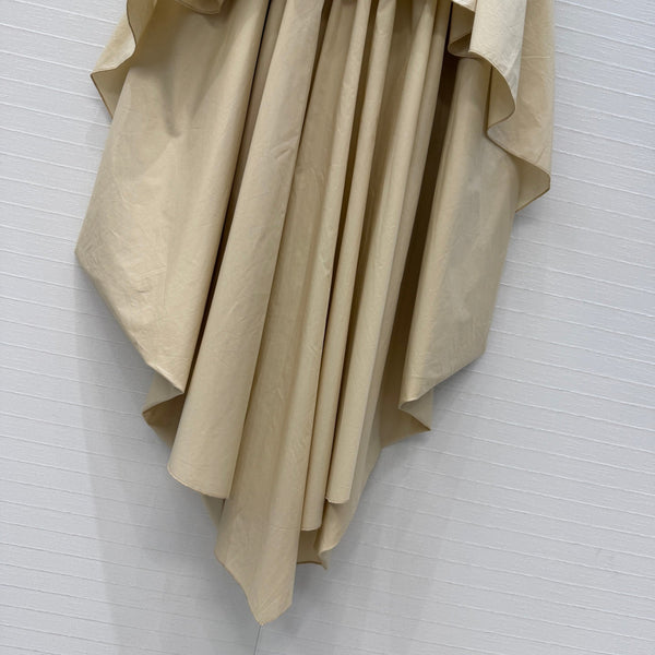 Jupe plissée irrégulière bouffante Loew Beige clair en coton 381521