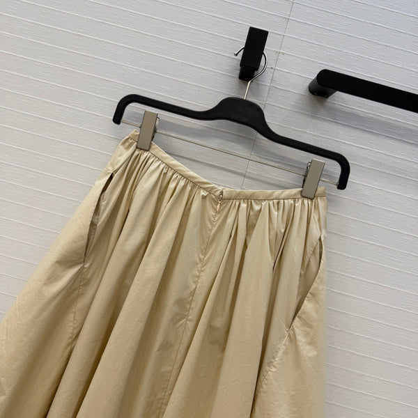 Jupe plissée irrégulière bouffante Loew Beige clair en coton 381521