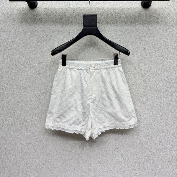 LV Shorts White in Cotton 382446