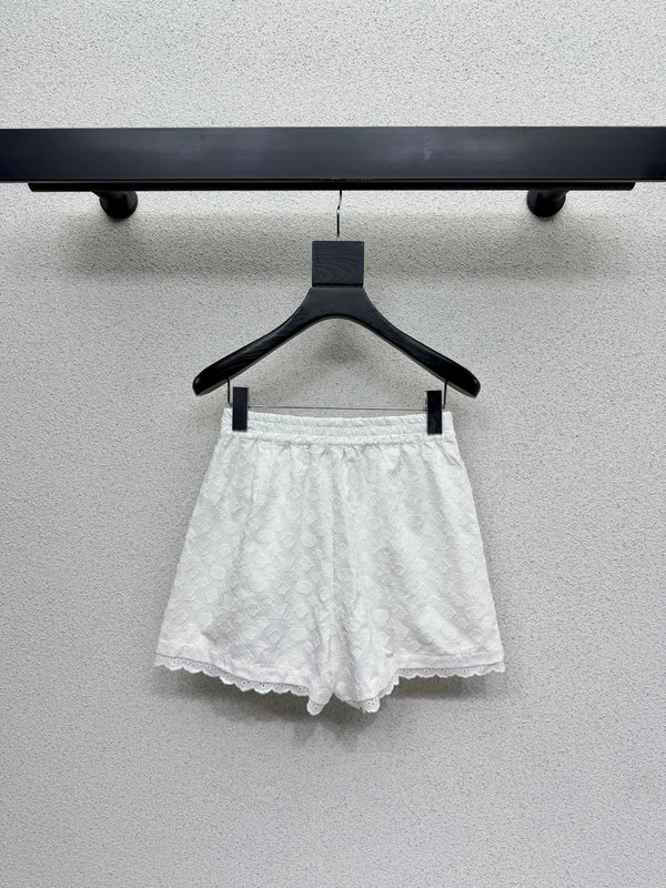 LV Shorts White in Cotton 382446