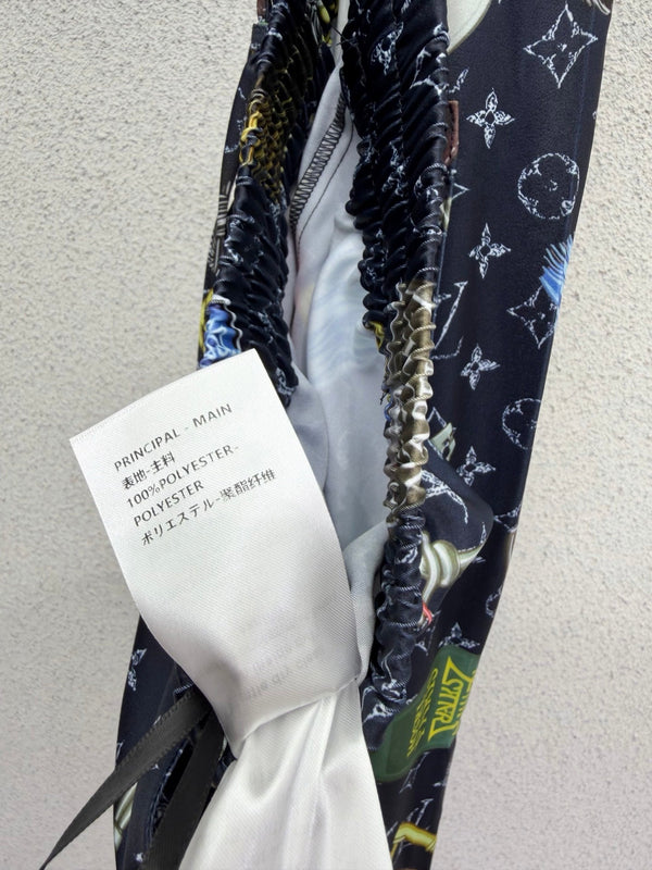 LV Buckle-print Casual Trousers Black Colorful in Polyester 382430