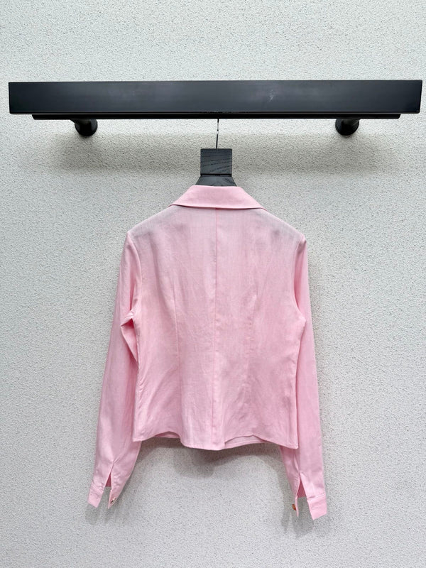 LV Shirt Set Pink in Linen 382417