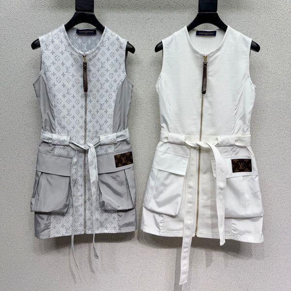 LV Monogram Sleeveless Dress in Cotton 382393