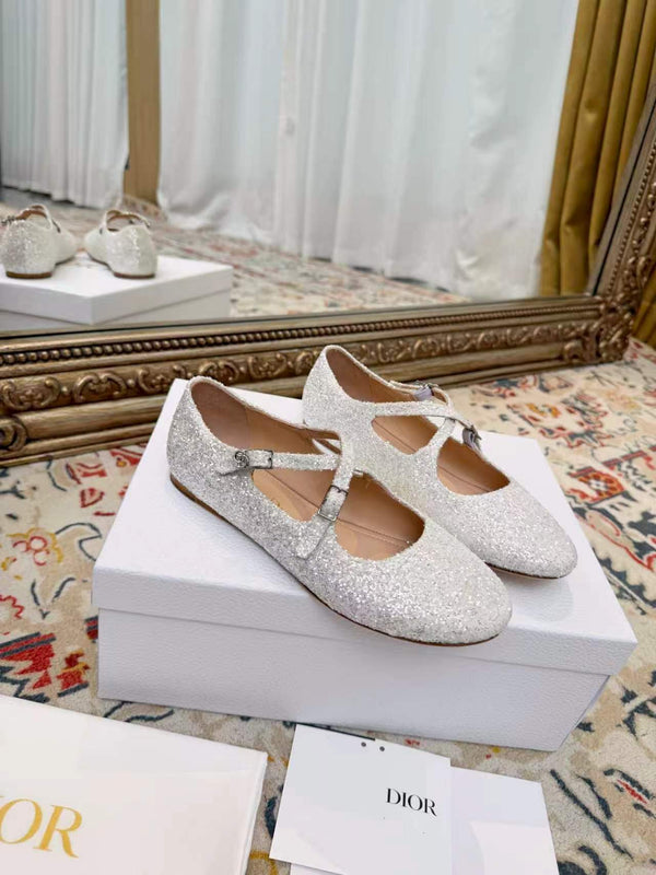 CD Ballet Flats White in Grit 771783