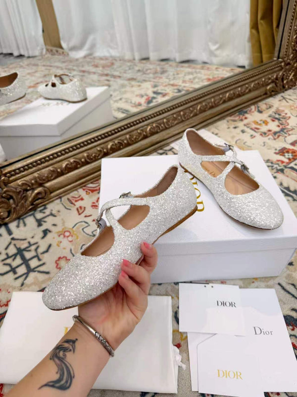 CD Ballet Flats White in Grit 771783