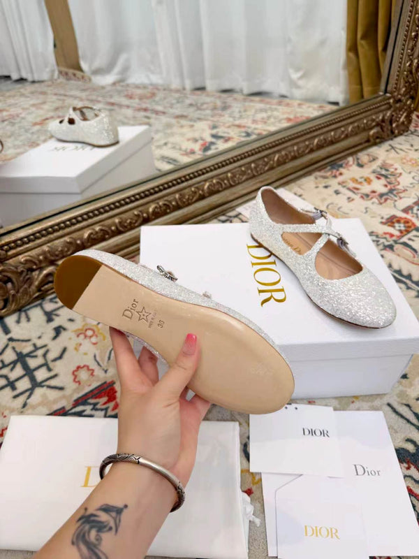 CD Ballet Flats White in Grit 771783