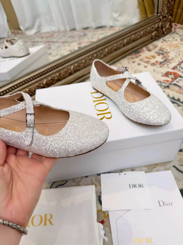 CD Ballet Flats White in Grit 771783