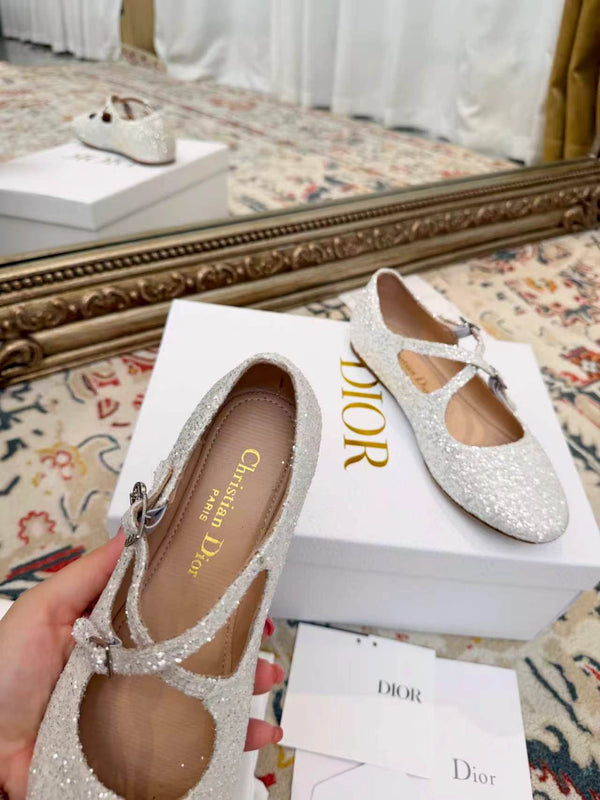 CD Ballet Flats White in Grit 771783