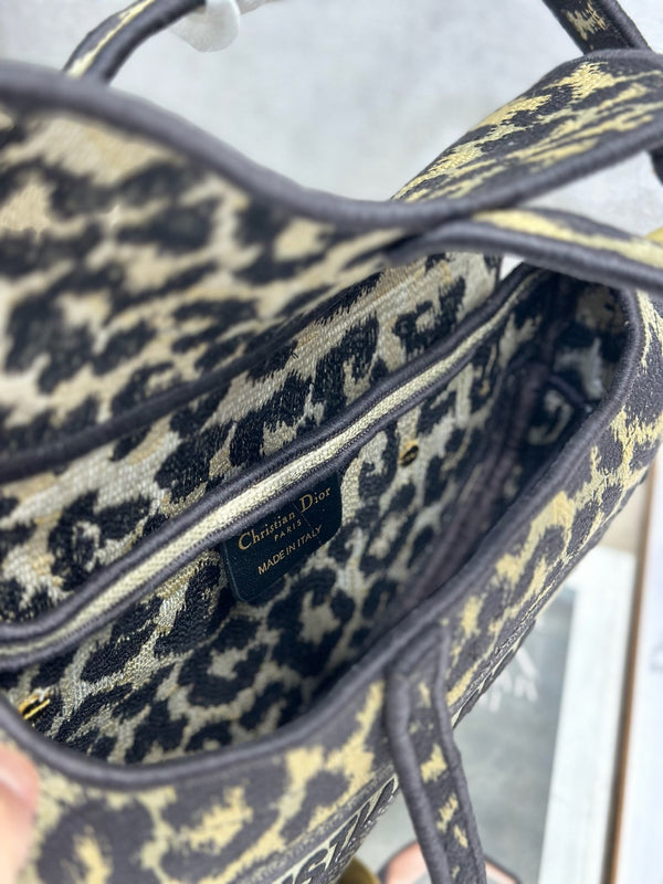 CD Saddle Bag 25.5cm Beige Black in Denim 288068