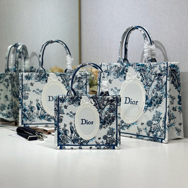 CD Book Tote  Blue in Canvas 288091