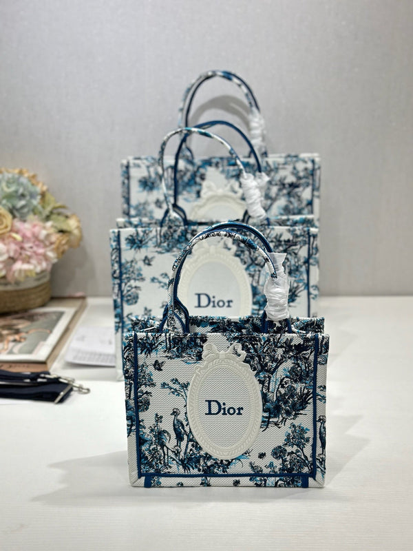 CD Book Tote  Blue in Canvas 288091