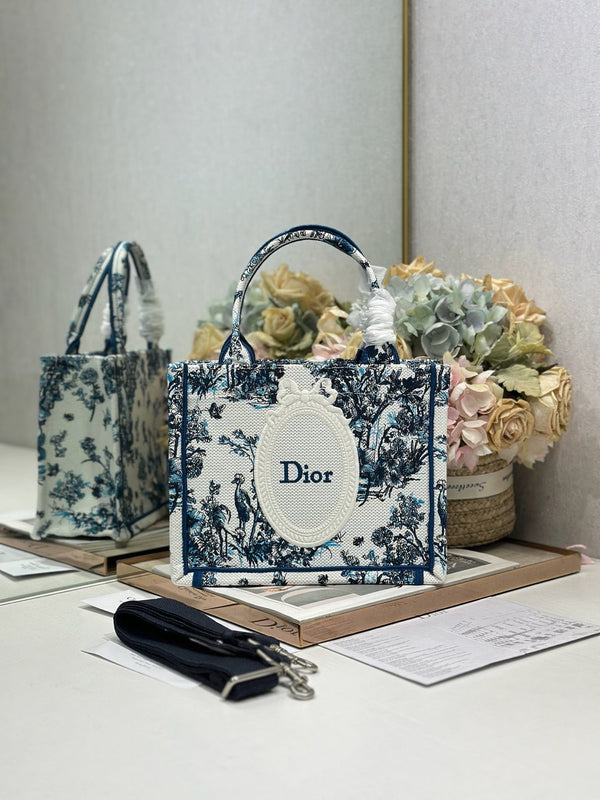 CD Book Tote  Blue in Canvas 288091