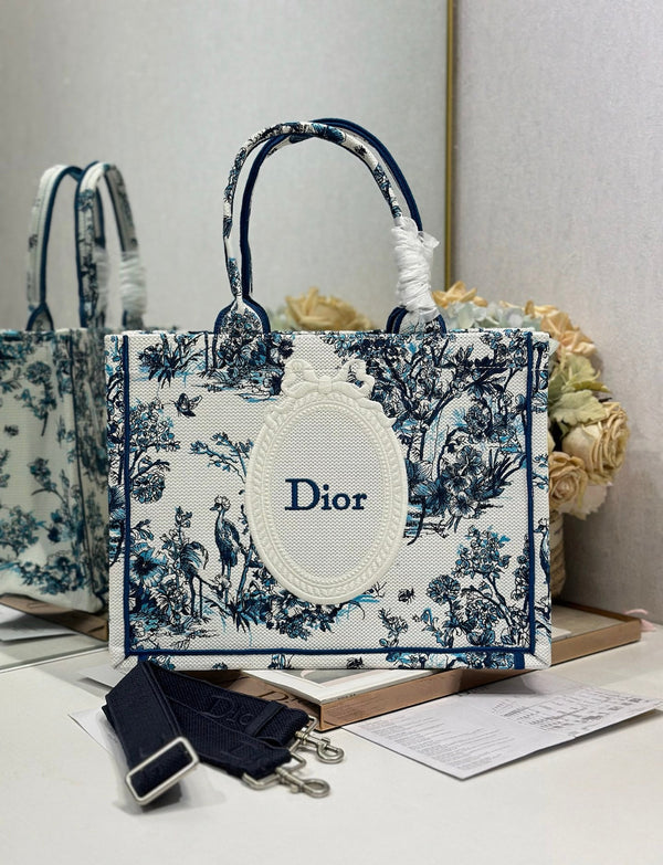CD Book Tote  Blue in Canvas 288091