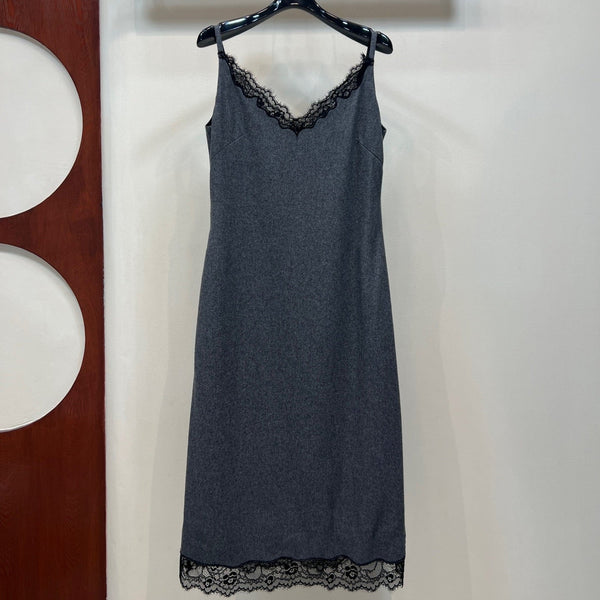 CD 26 Grey Lace Dress in Polyester 385804