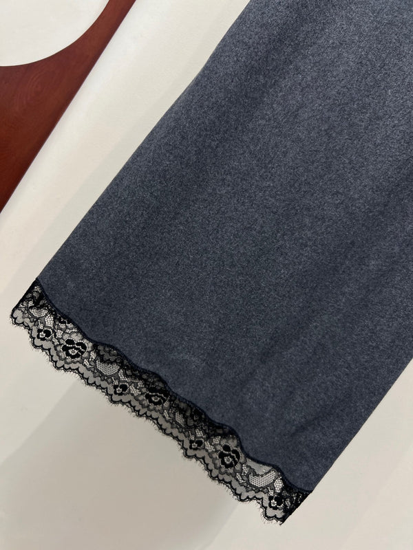 CD 26 Grey Lace Dress in Polyester 385804