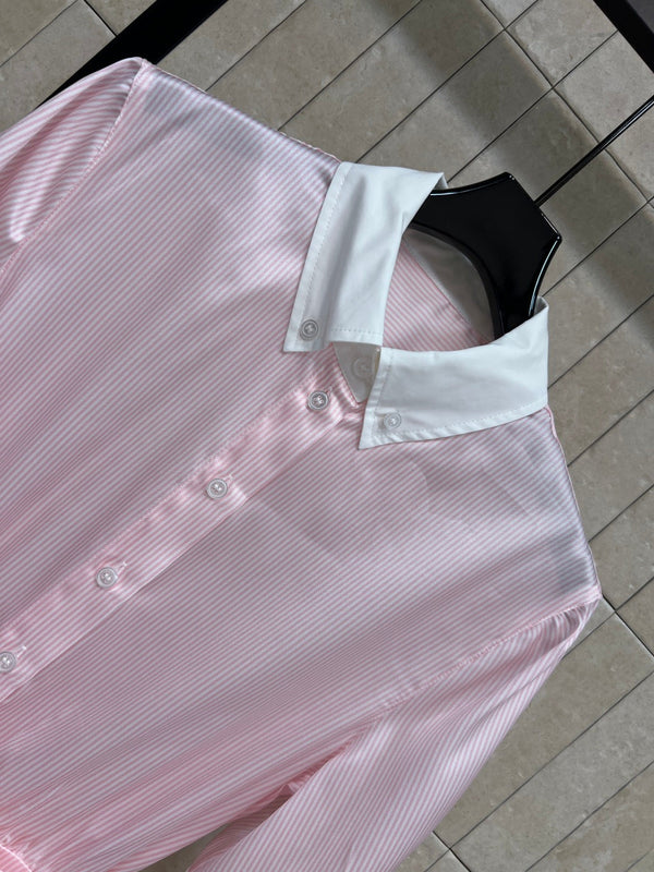 CD 26 Pink Striped Dress in Polyester 385731