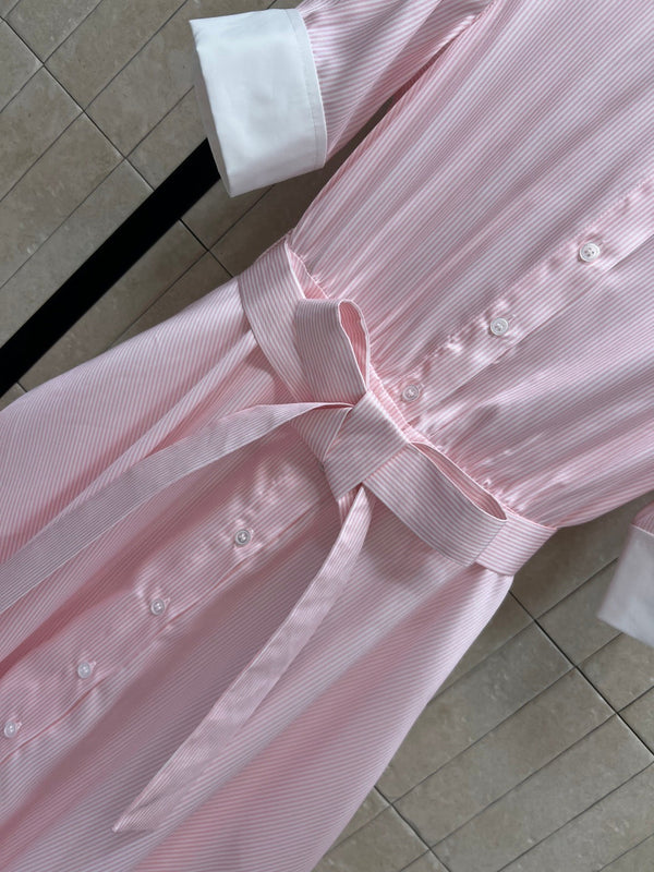 CD 26 Pink Striped Dress in Polyester 385731