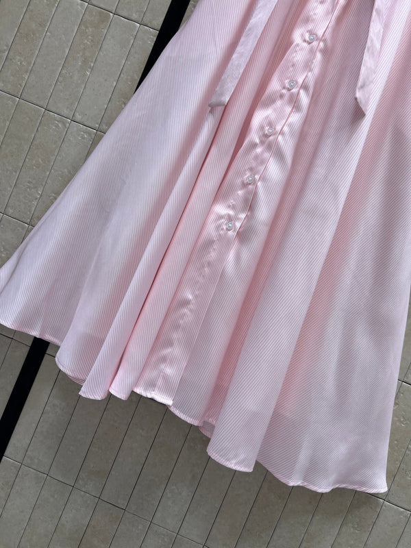 CD 26 Pink Striped Dress in Polyester 385731