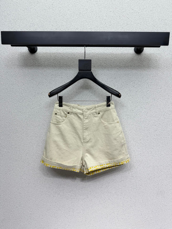 FD Denim Shorts with Rolled-up Cuffs in Cotton 384276