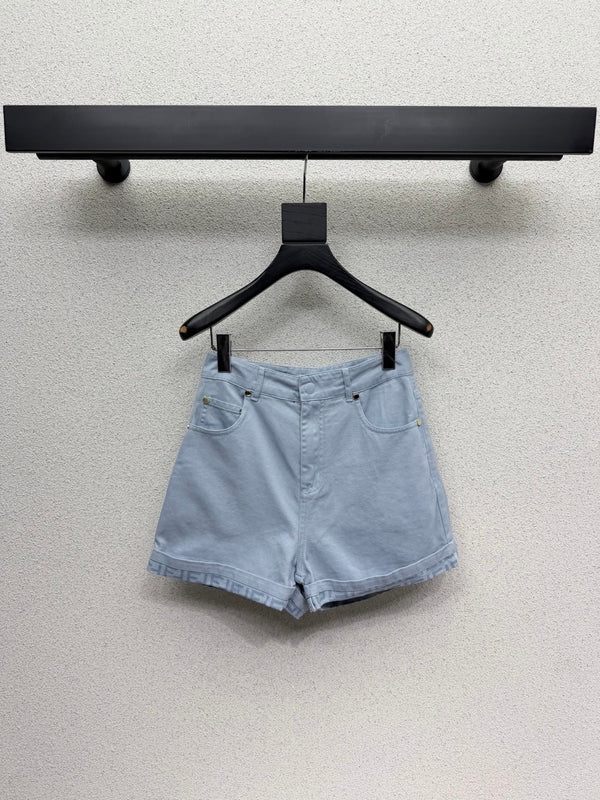 FD Denim Shorts with Rolled-up Cuffs in Cotton 384276