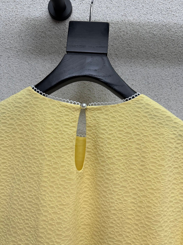Miu Sleeveless Top Set Yellow in Polyester 386139