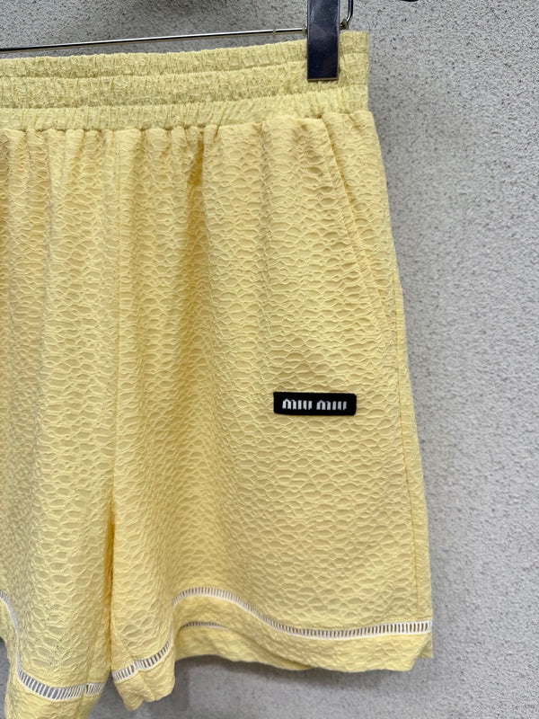 Miu Sleeveless Top Set Yellow in Polyester 386139