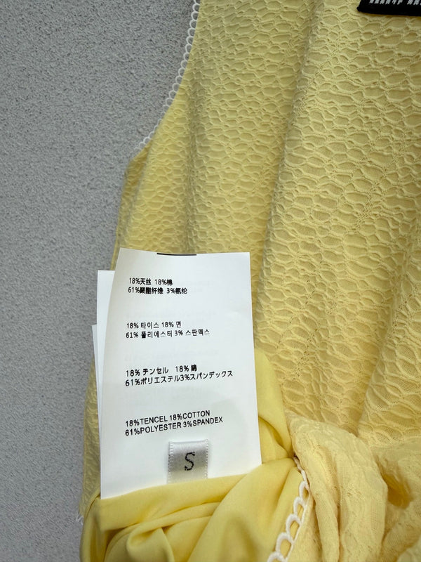Miu Sleeveless Top Set Yellow in Polyester 386139