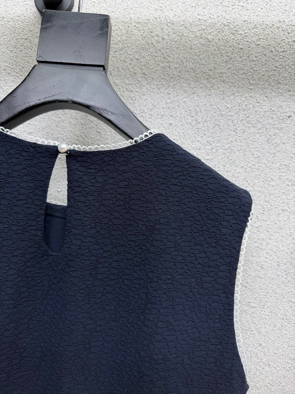 Miu Sleeveless Top Set Dark Blue in Polyester 386141