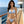 Ensemble bikini CC imprimé fleuri bleu 289857