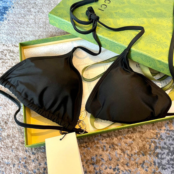 GG 26s Swimsuit Featuring Black Gold Chain Link in Polyamide 241847