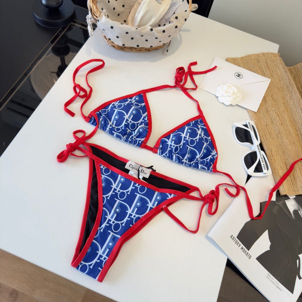 CD 26s Two-Piece Bikini Blue Red in Polyamide 243555