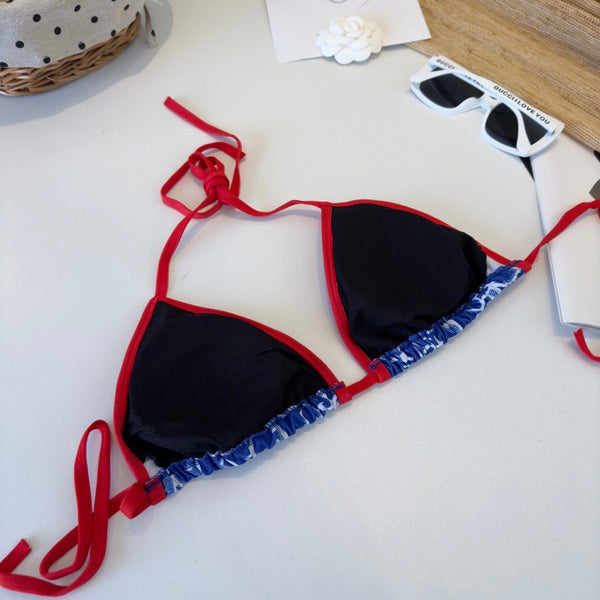 CD 26s Two-Piece Bikini Blue Red in Polyamide 243555