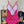 CD One-Piece Bikini White Pink in Polyamide 261389