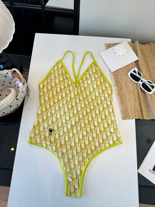 CD Swimsuit Green in Nylon 241780
