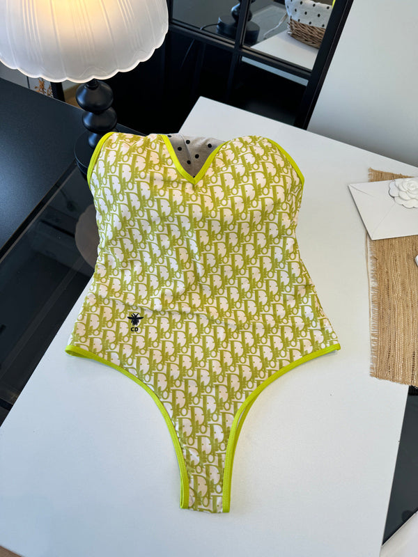 CD Swimsuit Green in Nylon 241780