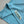 CC Round Neck Vest Blue in Cotton 387732