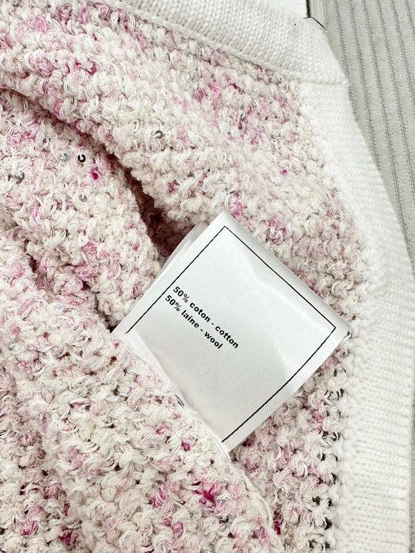 CC 26 Knitted Vest Jacket Light Pink in Wool 387497