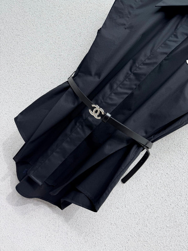 Chemise ajustée CC avec ceinture en coton 388485