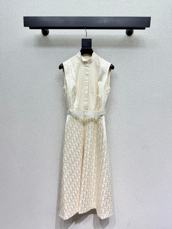 CD Sleeveless Monogram Dress in Polyester 388314